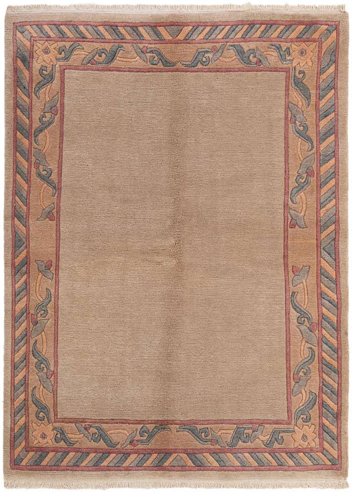 4' 10 x 6' 5 Hand Knotted Tibet Wool Rug