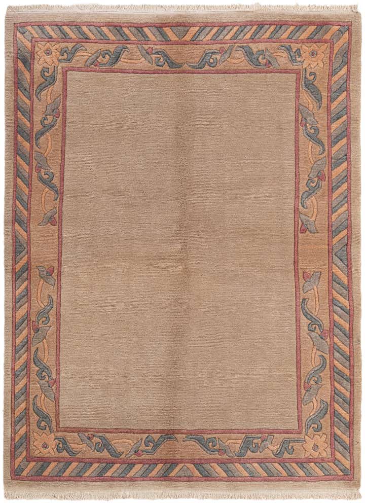 4' 10 x 6' 5 Hand Knotted Tibet Wool Rug