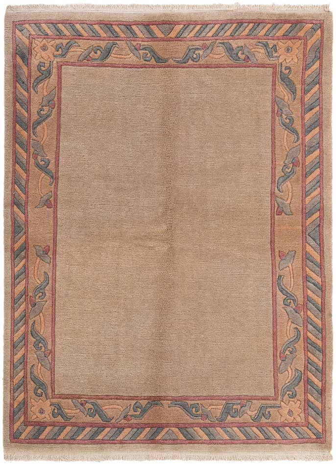 Detail image of 4' 10 x 6' 5 Hand Knotted Tibet Wool Rug