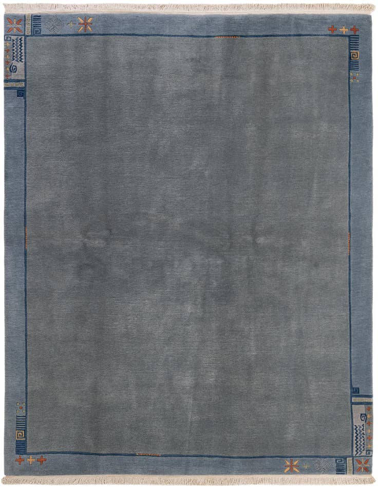 Detail image of 6' 9 x 8' 3 Hand Knotted Tibet Wool Rug