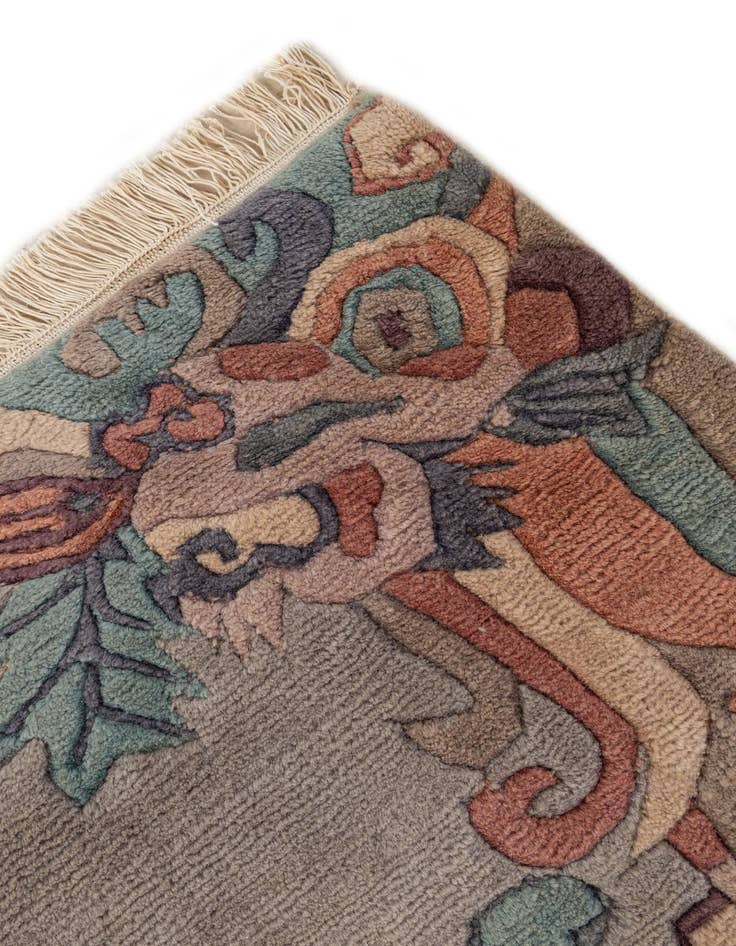 Detail image of 4' 1 x 6'  Hand Knotted Tibet Wool Rug