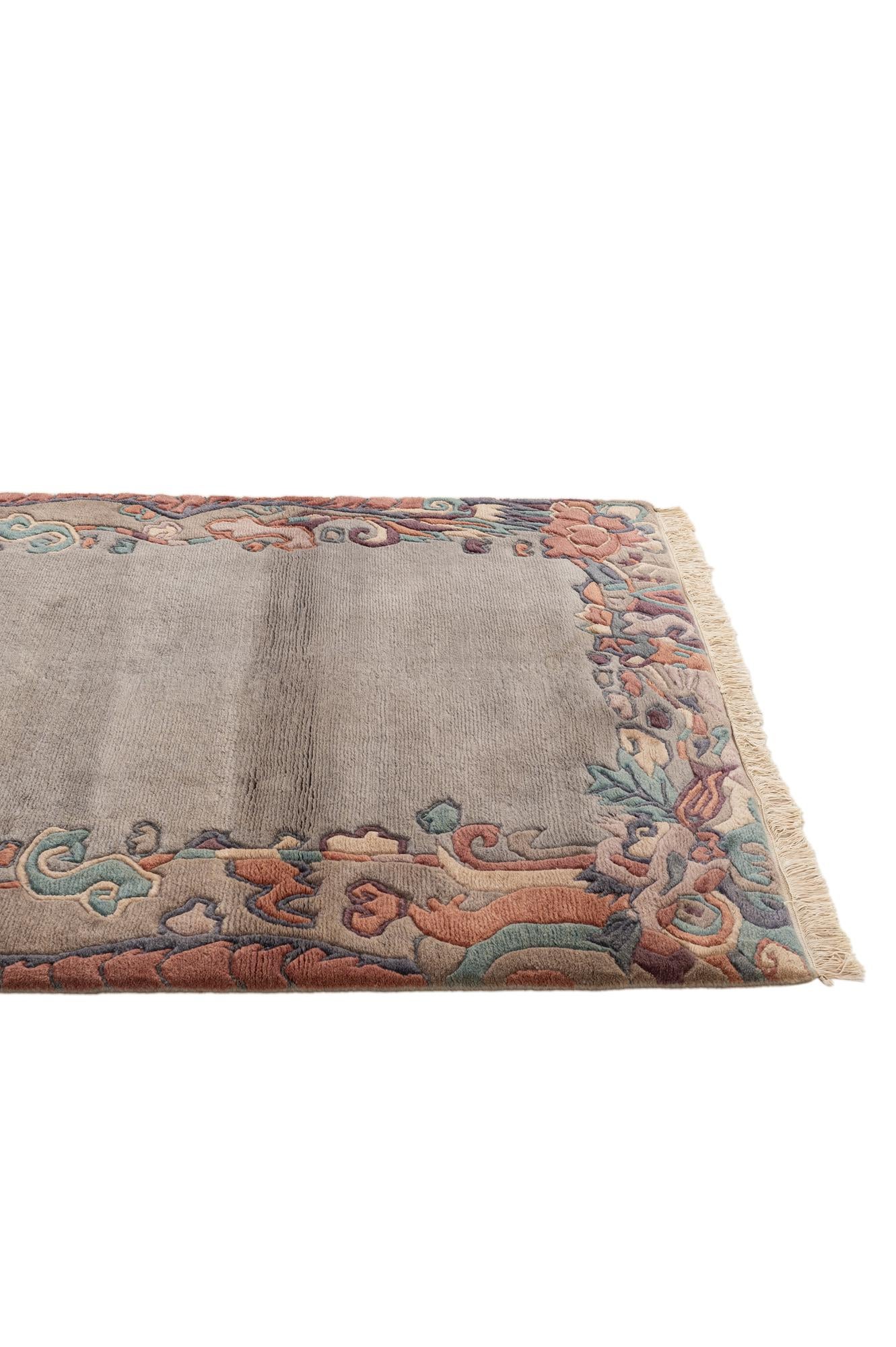 4' 1 x 6' Hand Knotted Tibet Wool Rug