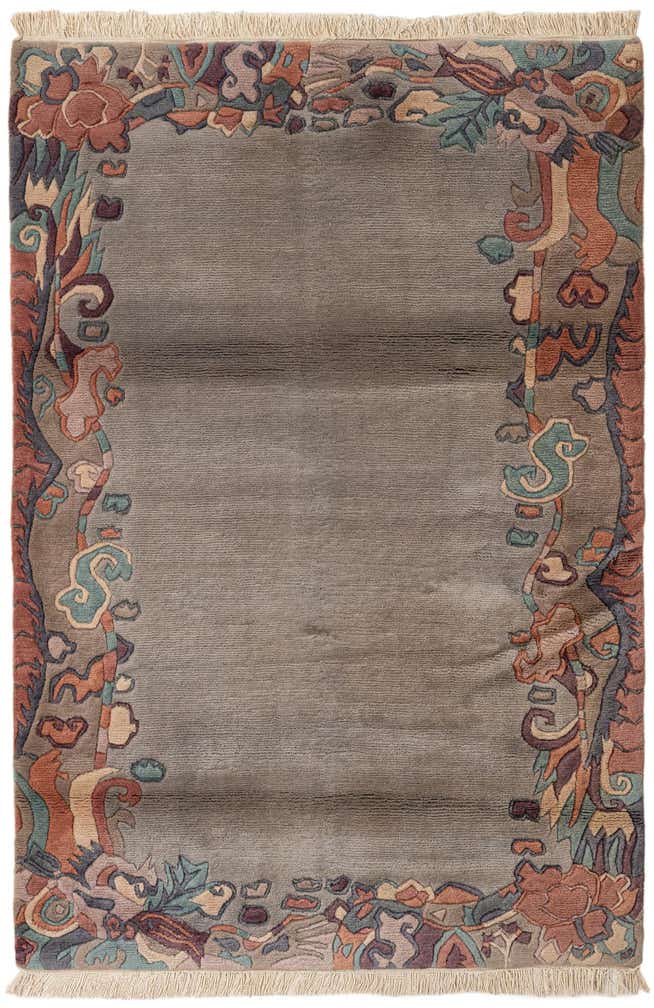 4' 1 x 6' Hand Knotted Tibet Wool Rug