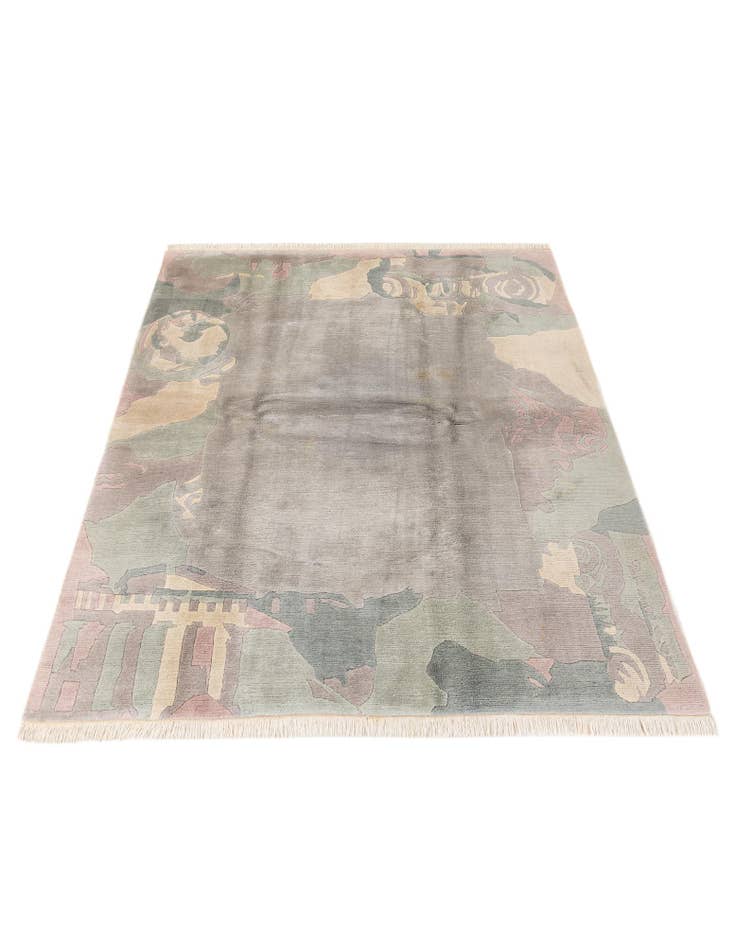 Detail image of 6' 7 x 8' Hand Knotted Tibet Wool Rug