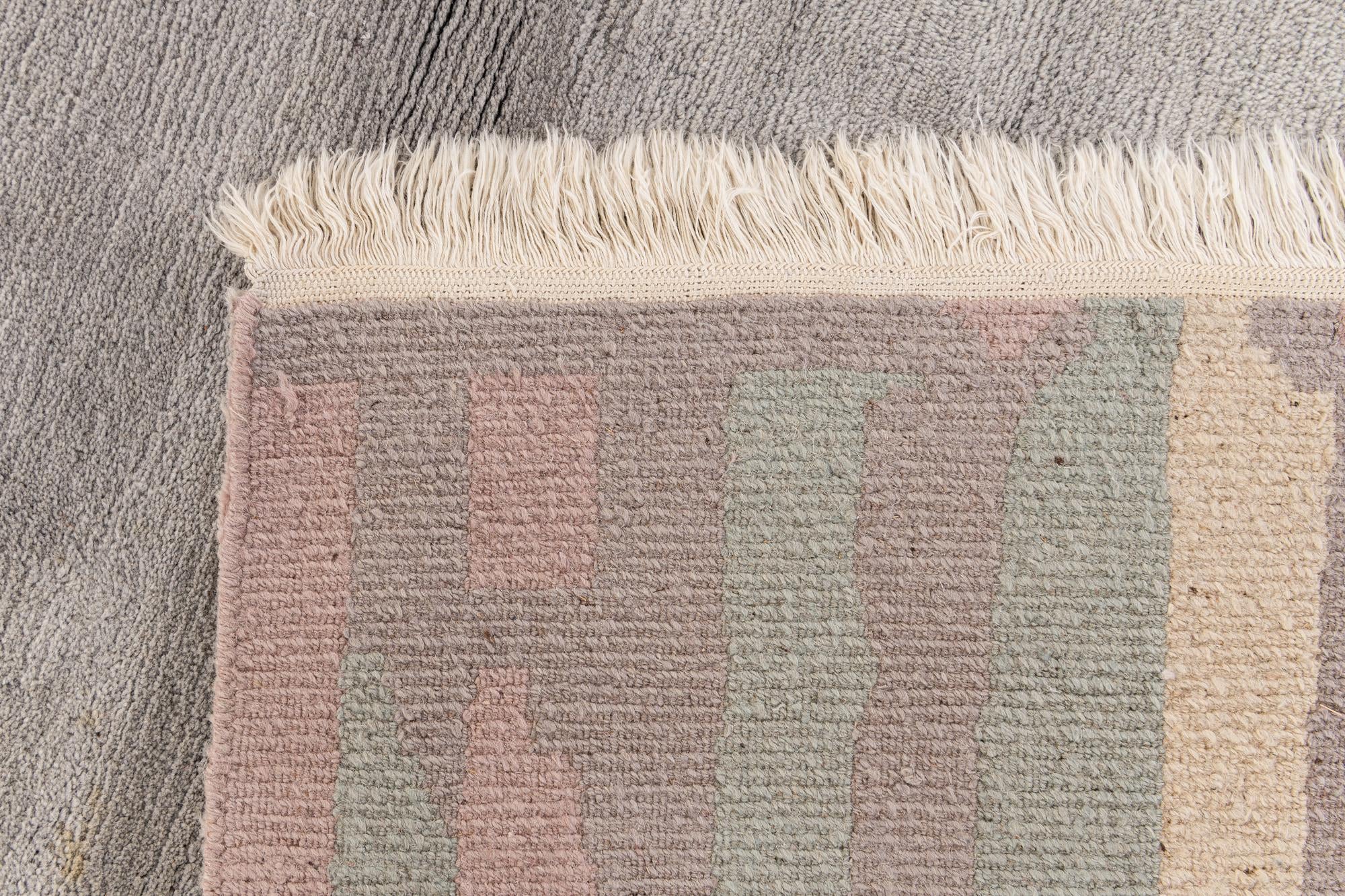 6' 7 x 8' Hand Knotted Tibet Wool Rug