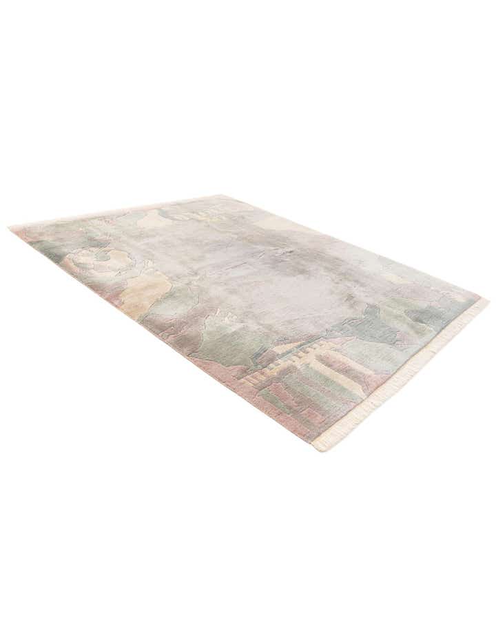 6' 7 x 8' Hand Knotted Tibet Wool Rug