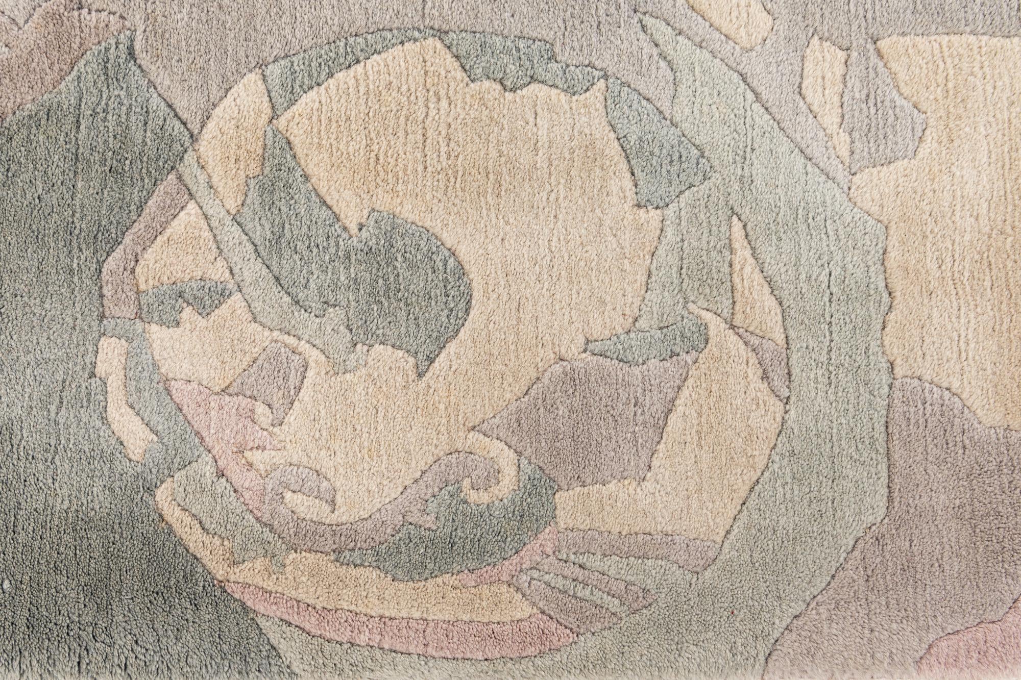 6' 7 x 8' Hand Knotted Tibet Wool Rug