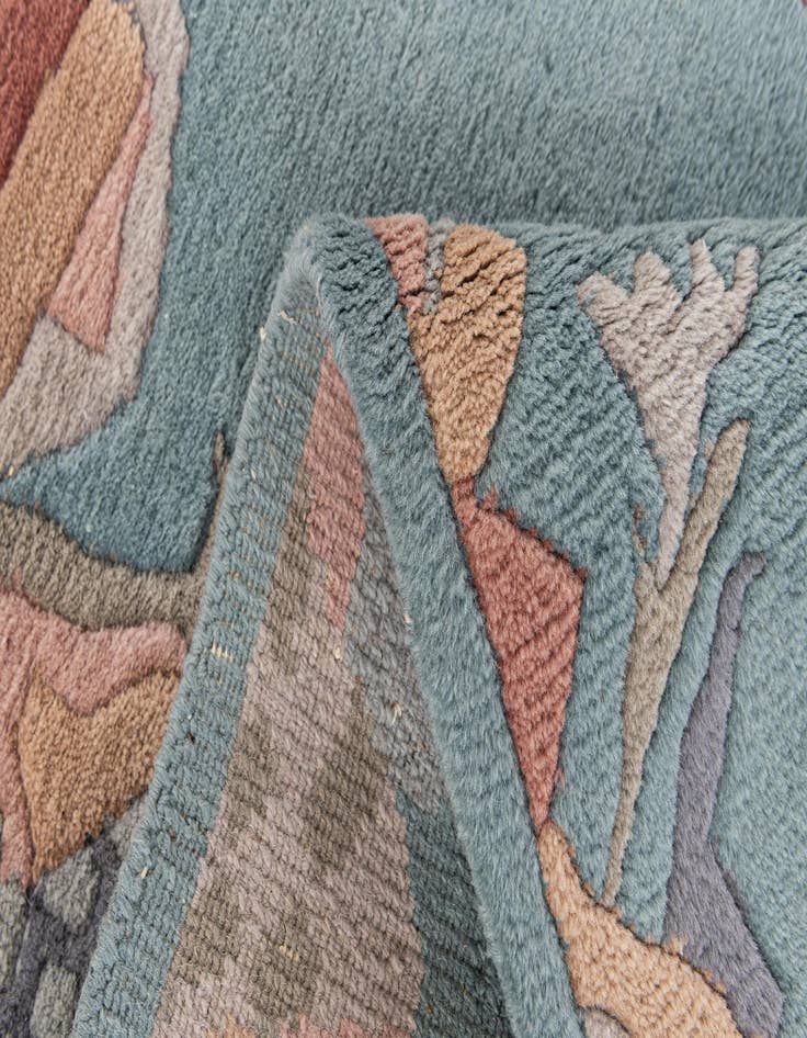 Detail image of 3' 1 x 4' 9 Hand Knotted Tibet Wool Rug