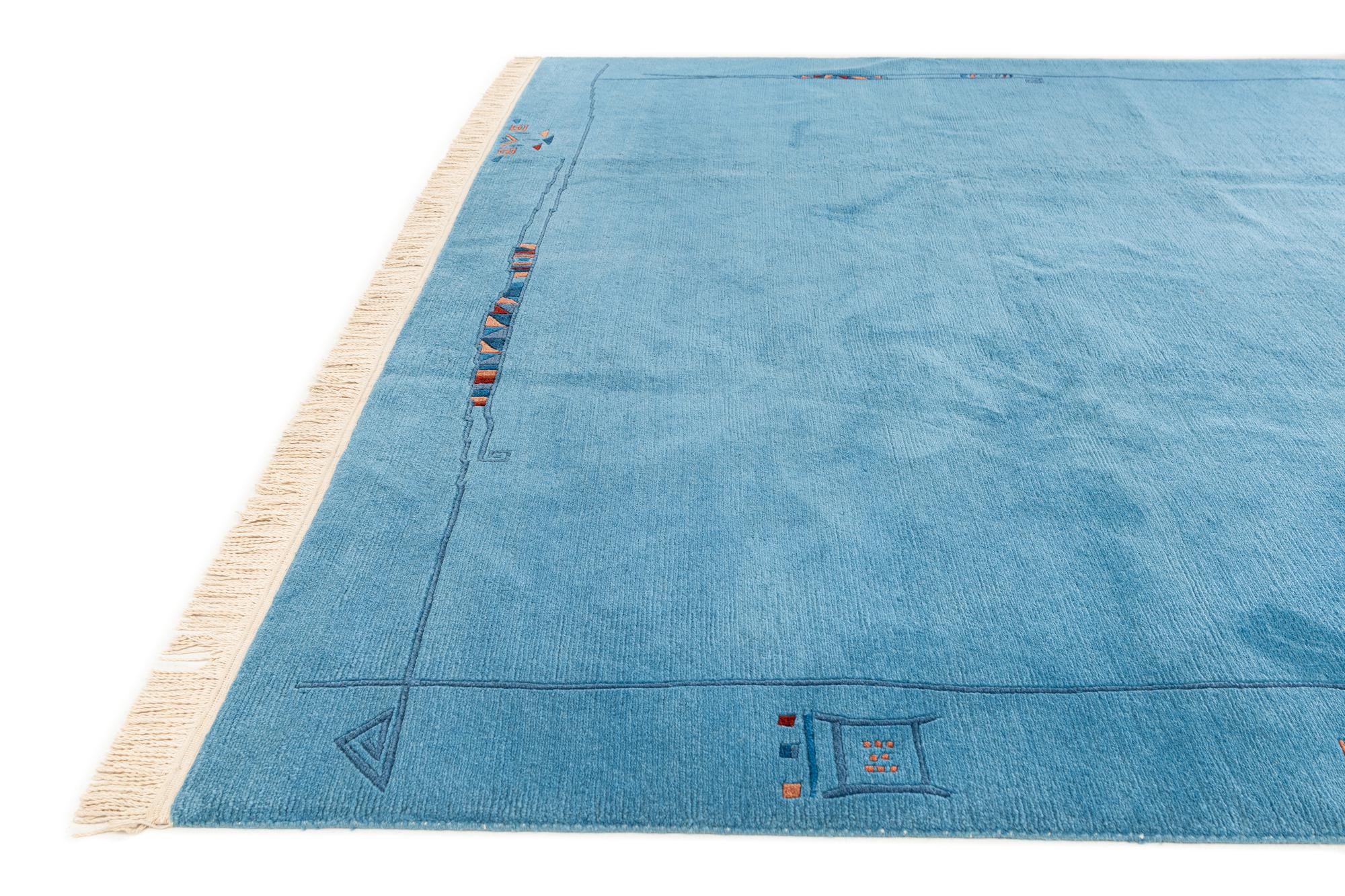 8' 1 x 11' 5 Hand Knotted Tibet Wool Rug