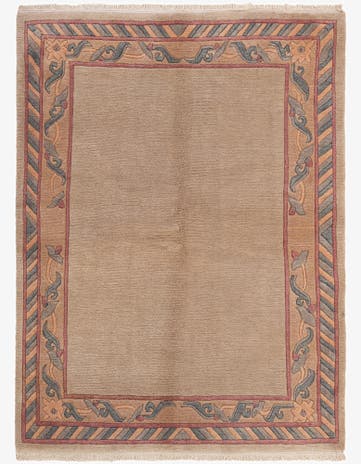 4' 10 x 6' 5 Hand Knotted Tibet Wool Rug