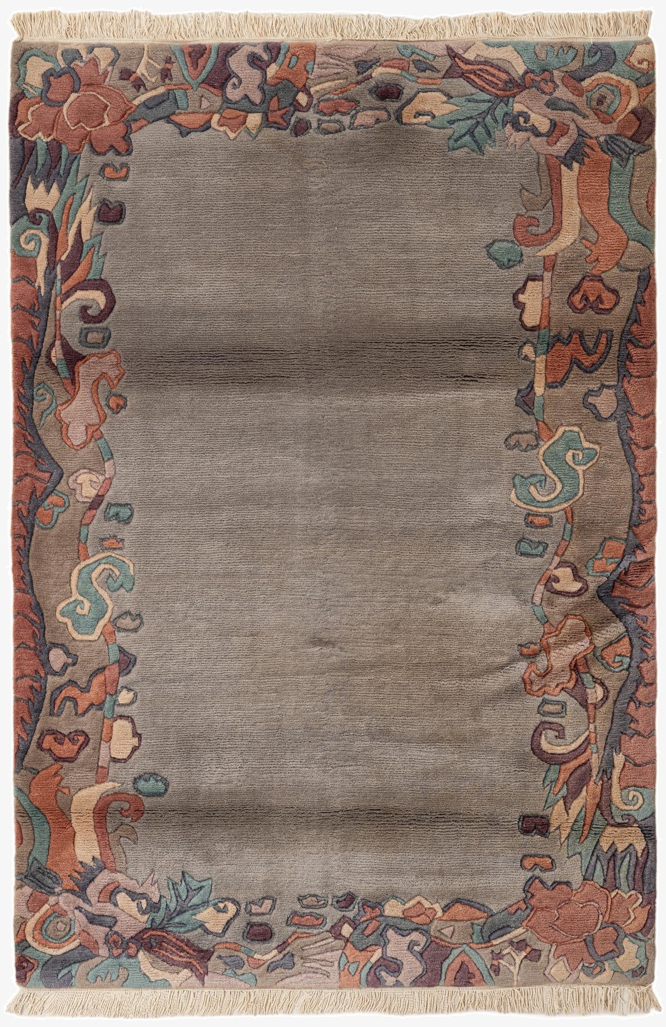 4' 1 x 6'  Hand Knotted Tibet Wool Rug