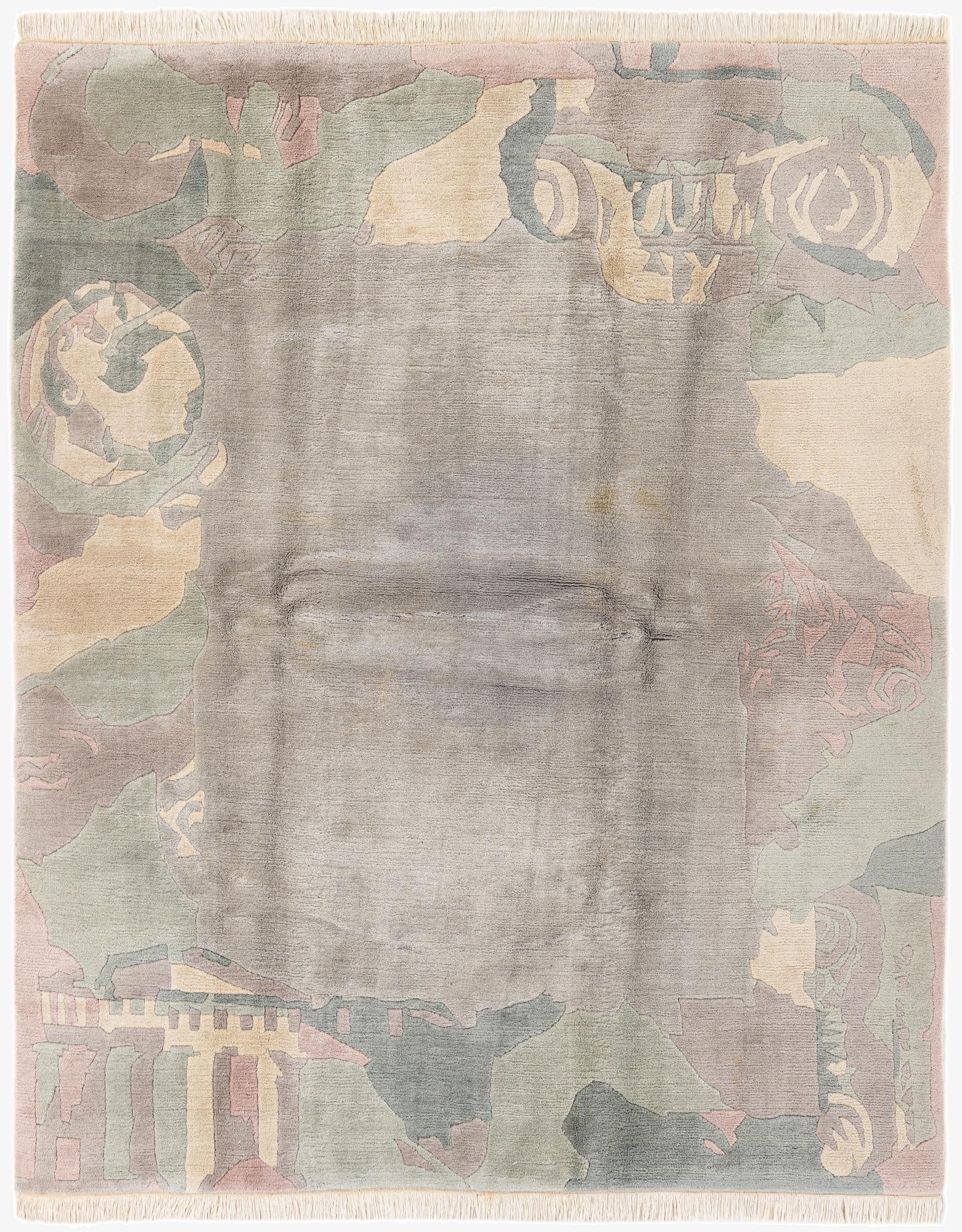 6' 7 x 8'  Hand Knotted Tibet Wool Rug