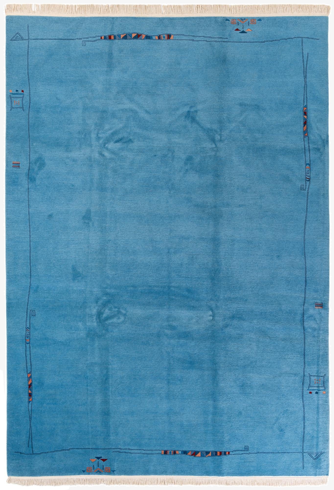 8' 1 x 11' 5  Hand Knotted Tibet Wool Rug