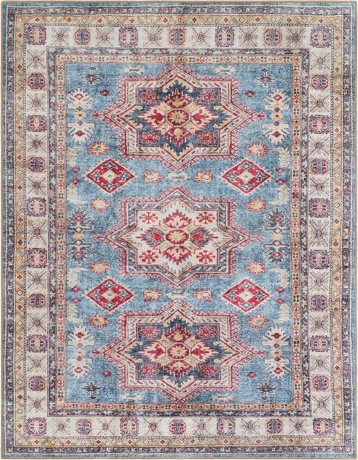 Detail image of 6' 1 x 9' Washable Timeless Rug