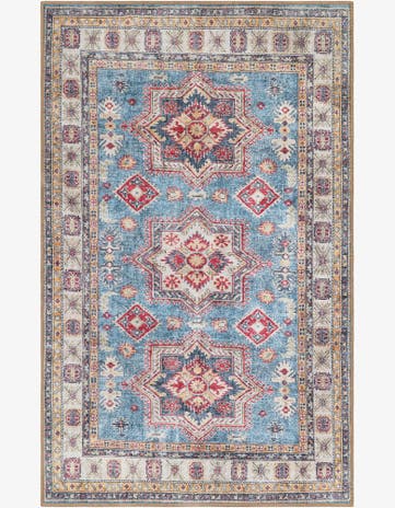 Light Blue Washable Timeless Rug
