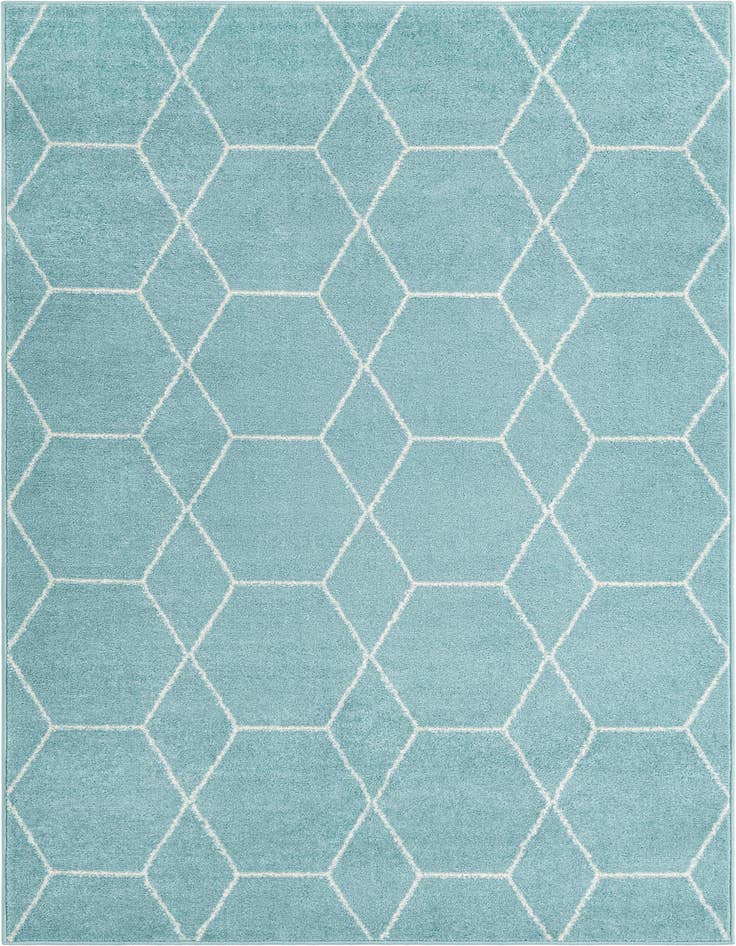 Detail image of 5' 3 x 8' Trellis Frieze Rug