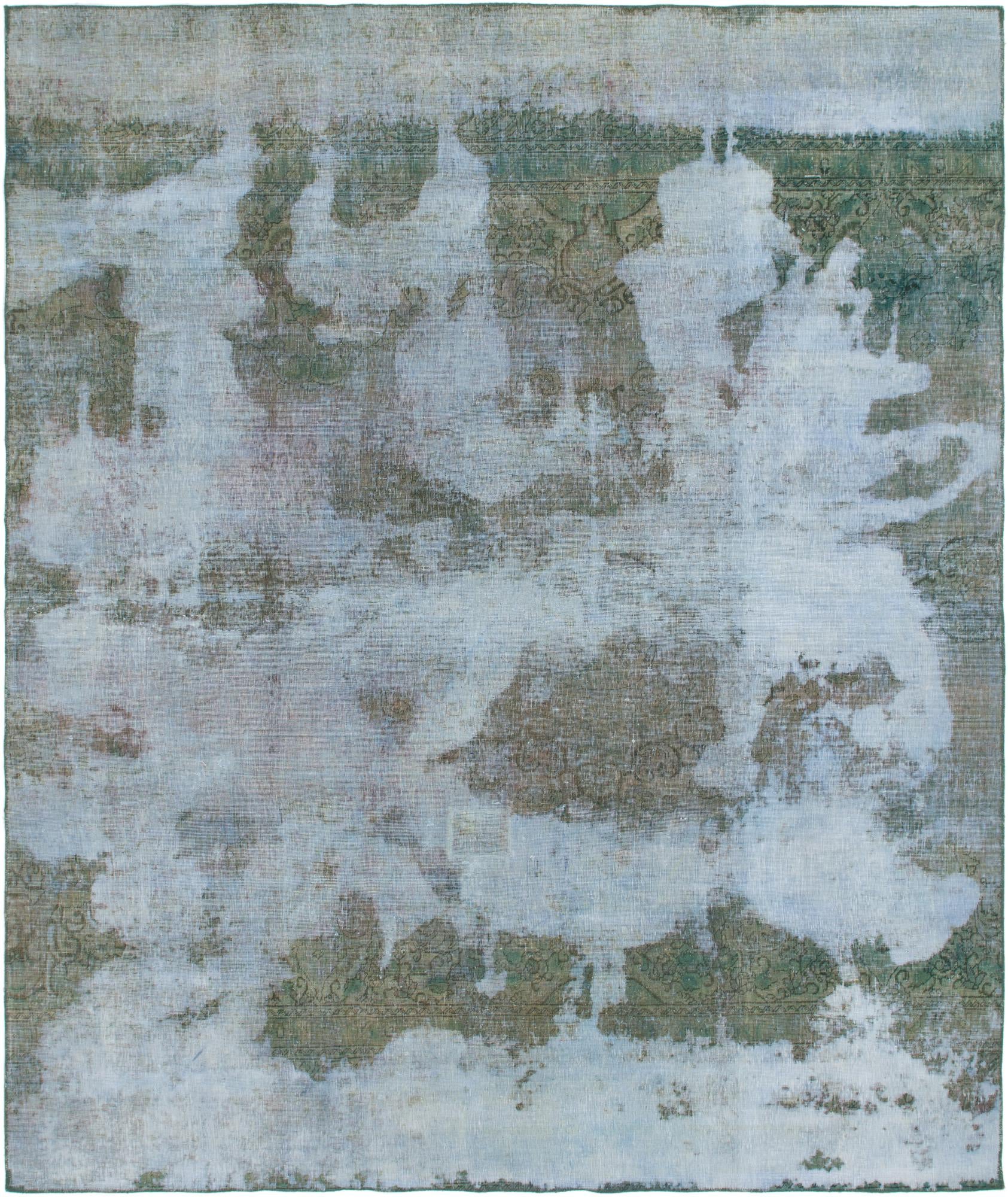 8' 10 x 10' 7 Hand Knotted Ultra Vintage Persian Wool Rug