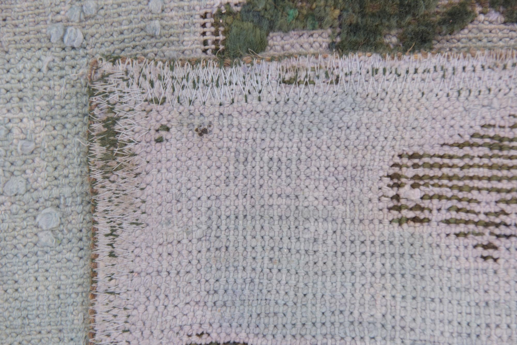 4' 5 x 5' 2 Hand Knotted Ultra Vintage Persian Wool Rug