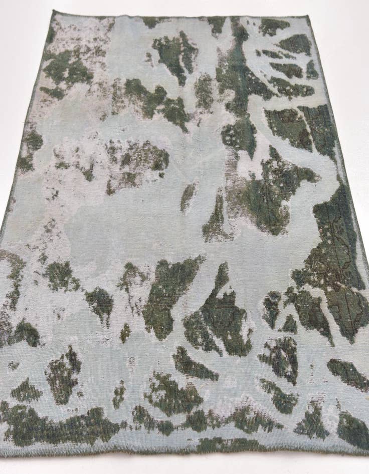 Detail image of 4' 5 x 5' 2  Hand Knotted Ultra Vintage Persian Wool Rug