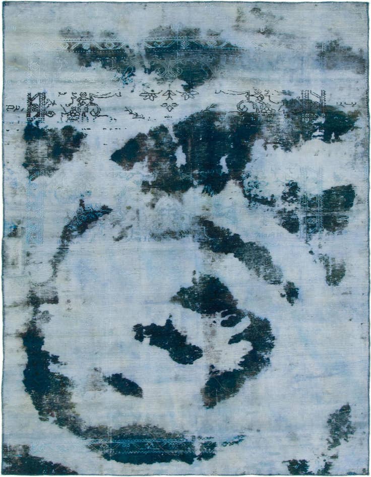 Detail image of 5' 7 x 9' Hand Knotted Ultra Vintage Persian Wool Rug