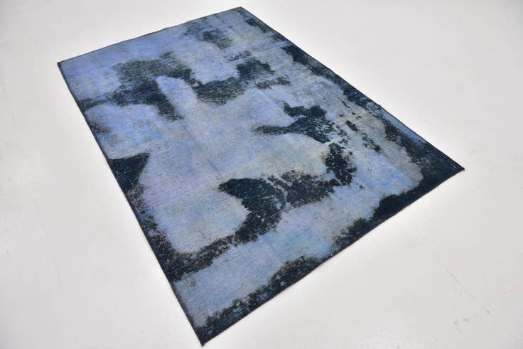 Detail image of 4' 6 x 6' 6 Hand Knotted Ultra Vintage Persian Wool Rug