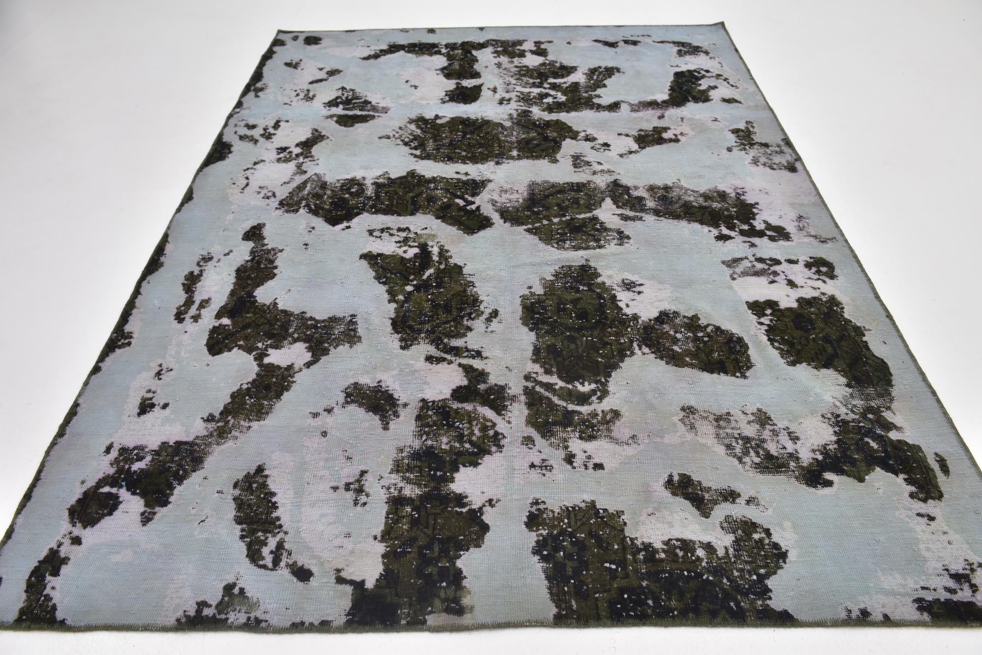 6' 7 x 9' Hand Knotted Ultra Vintage Persian Wool Rug