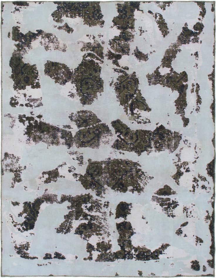 Detail image of 6' 7 x 9' Hand Knotted Ultra Vintage Persian Wool Rug