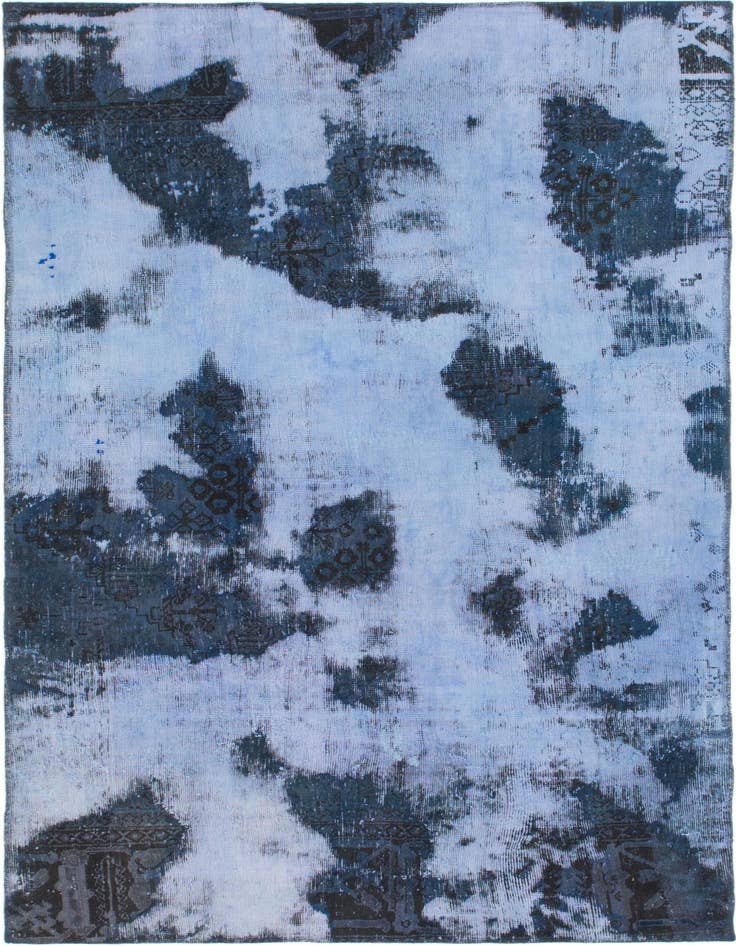 Detail image of 4' 10 x 8' 7 Hand Knotted Ultra Vintage Persian Wool Rug