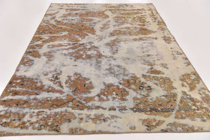 5' 9 x 9' Hand Knotted Ultra Vintage Persian Wool Rug
