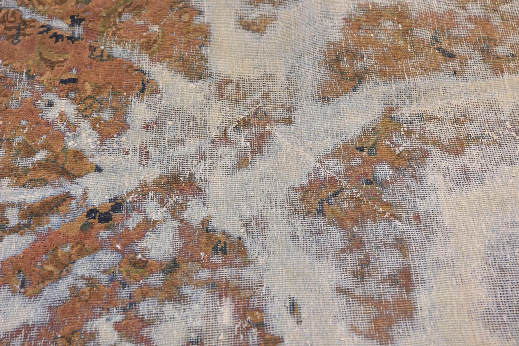 5' 9 x 9' Hand Knotted Ultra Vintage Persian Wool Rug