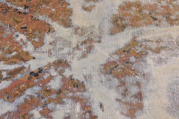Detail image of 5' 9 x 9' Hand Knotted Ultra Vintage Persian Wool Rug