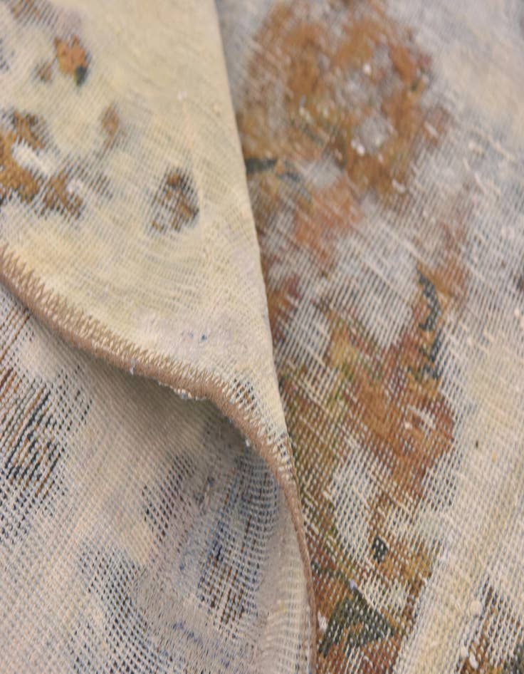 Detail image of 5' 9 x 9'  Hand Knotted Ultra Vintage Persian Wool Rug