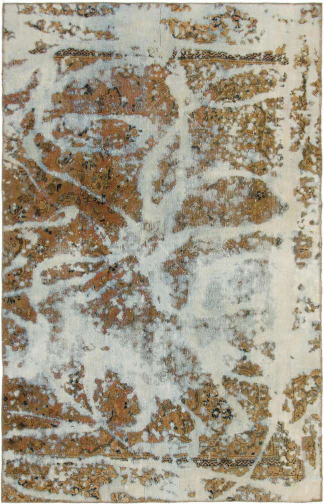 5' 9 x 9' Hand Knotted Ultra Vintage Persian Wool Rug