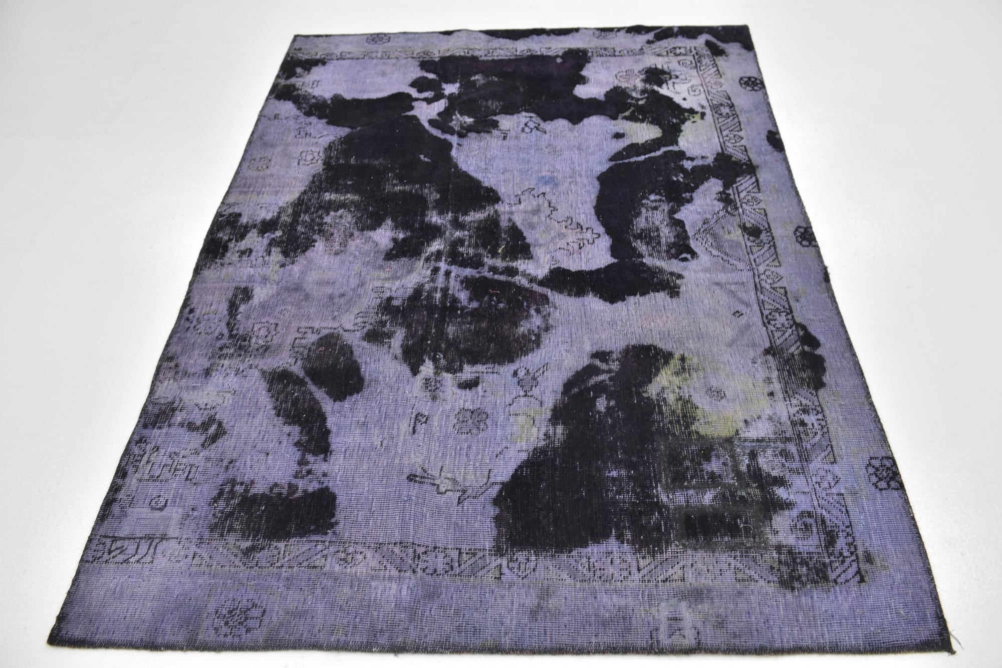 4' 8 x 6' 3 Hand Knotted Ultra Vintage Persian Wool Rug
