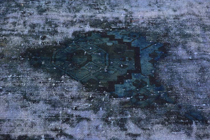 Detail image of 6' 6 x 9' Hand Knotted Ultra Vintage Persian Wool Rug