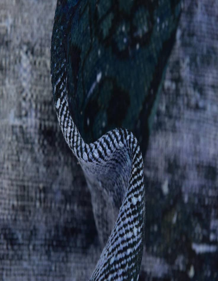 Detail image of 6' 6 x 9'  Hand Knotted Ultra Vintage Persian Wool Rug