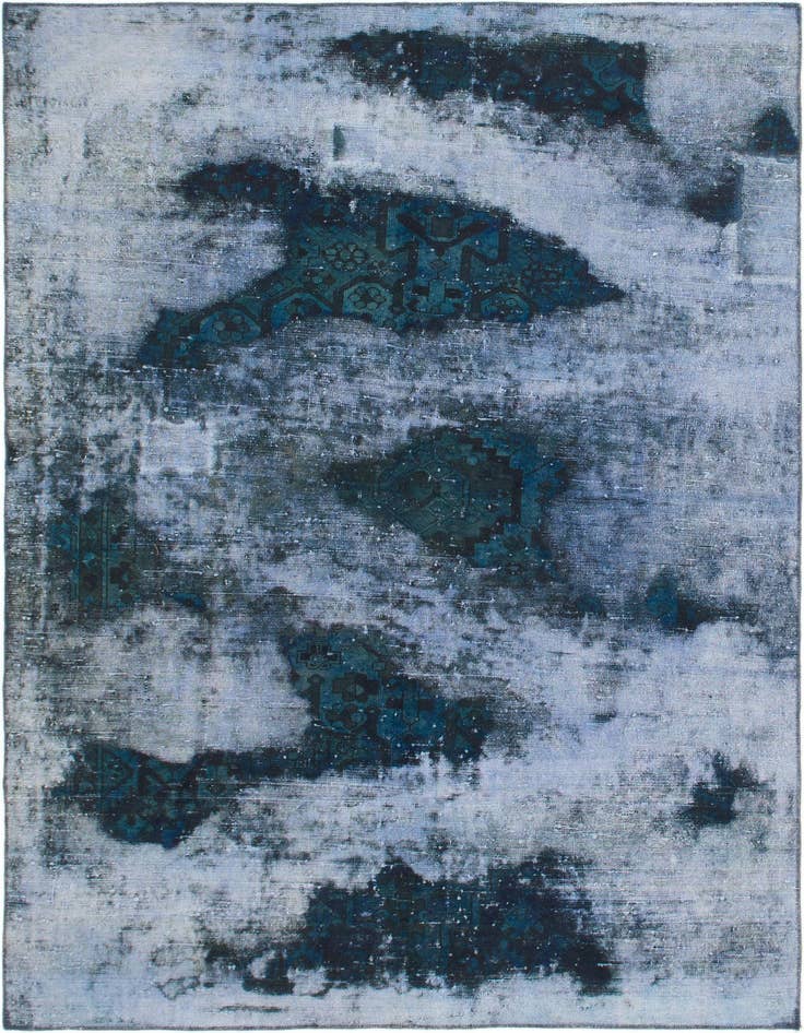 Detail image of 6' 6 x 9' Hand Knotted Ultra Vintage Persian Wool Rug