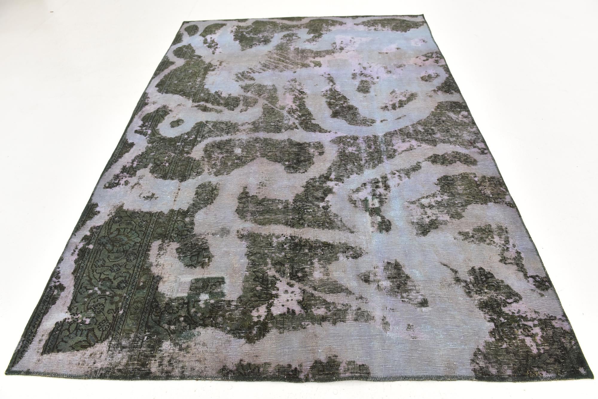 185cm x 270cm anudado a mano Ultra Vintage Alfombra Persa Lana