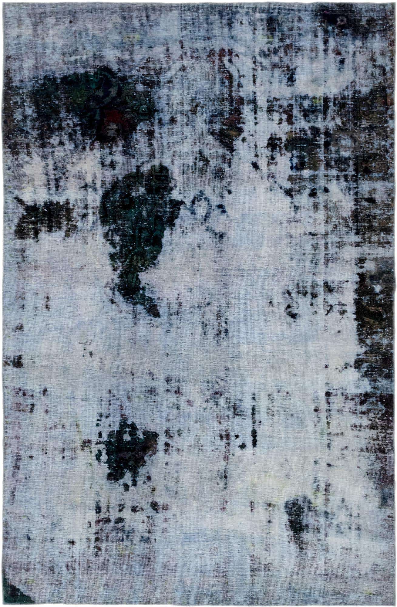 6' 4 x 9' 8 Hand Knotted Ultra Vintage Persian Wool Rug