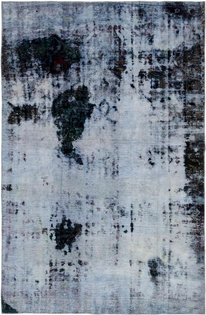 6' 4 x 9' 8 Hand Knotted Ultra Vintage Persian Wool Rug