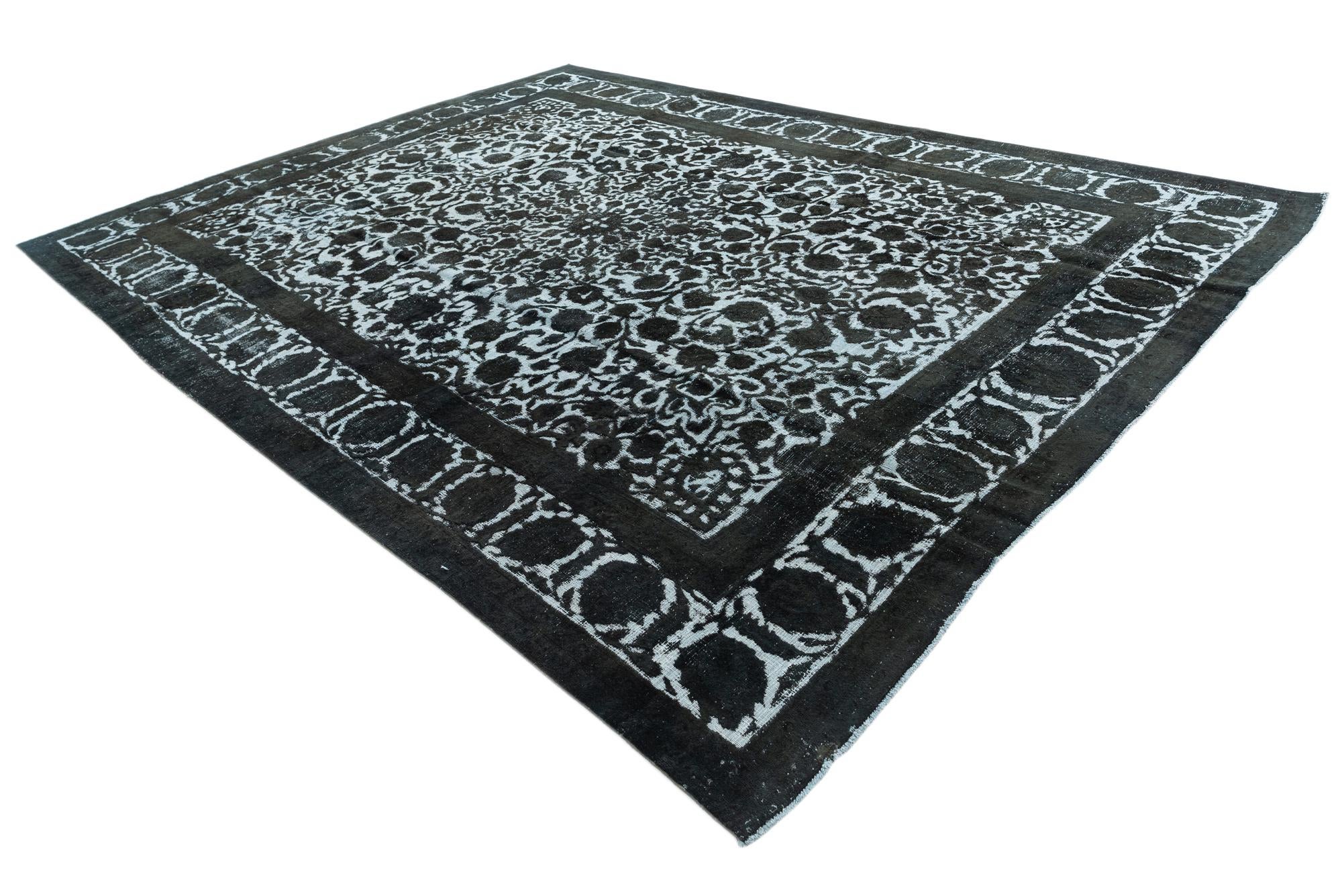 9' 5 x 12' 2 Hand Knotted Ultra Vintage Persian Wool Rug