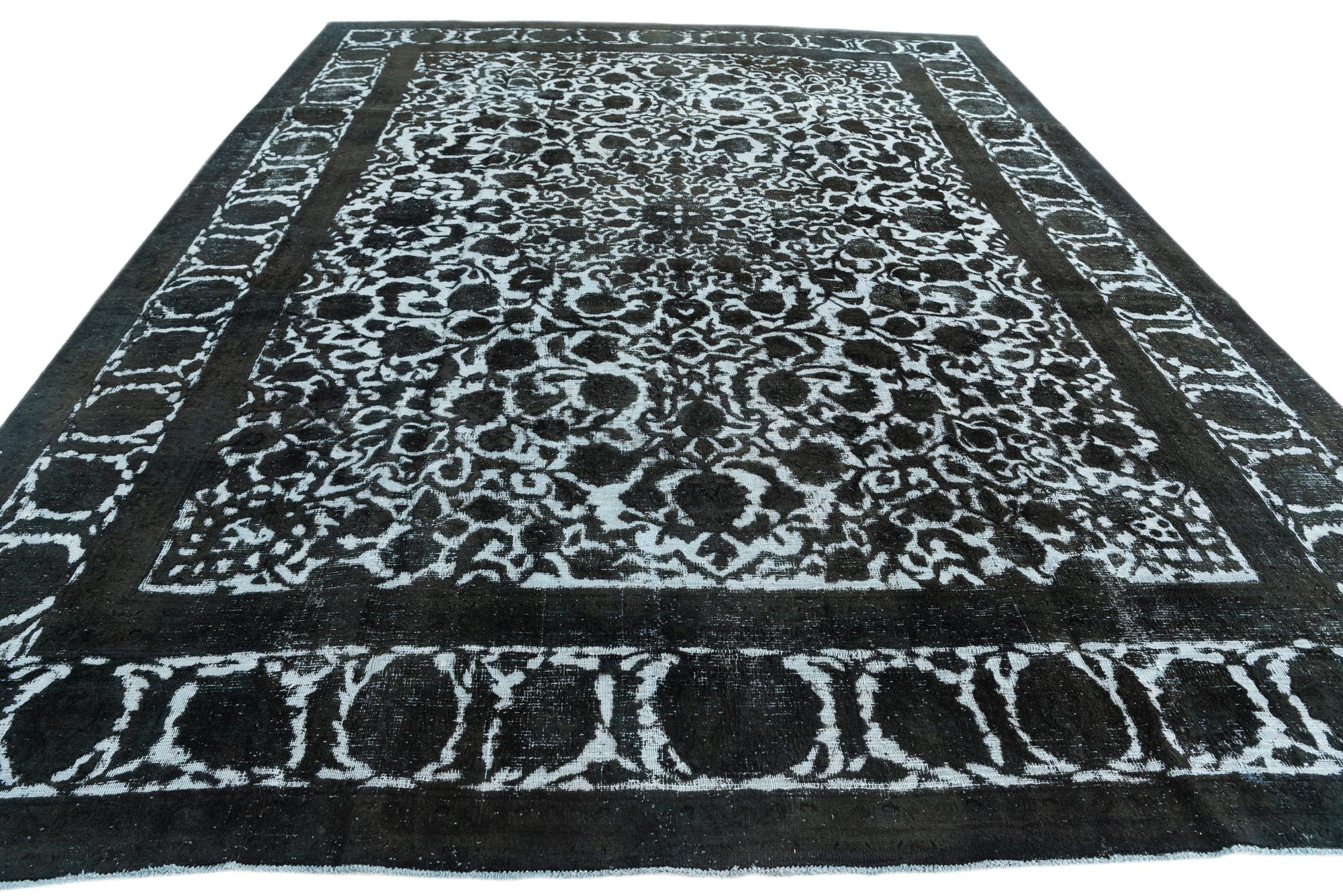 9' 5 x 12' 2 Hand Knotted Ultra Vintage Persian Wool Rug