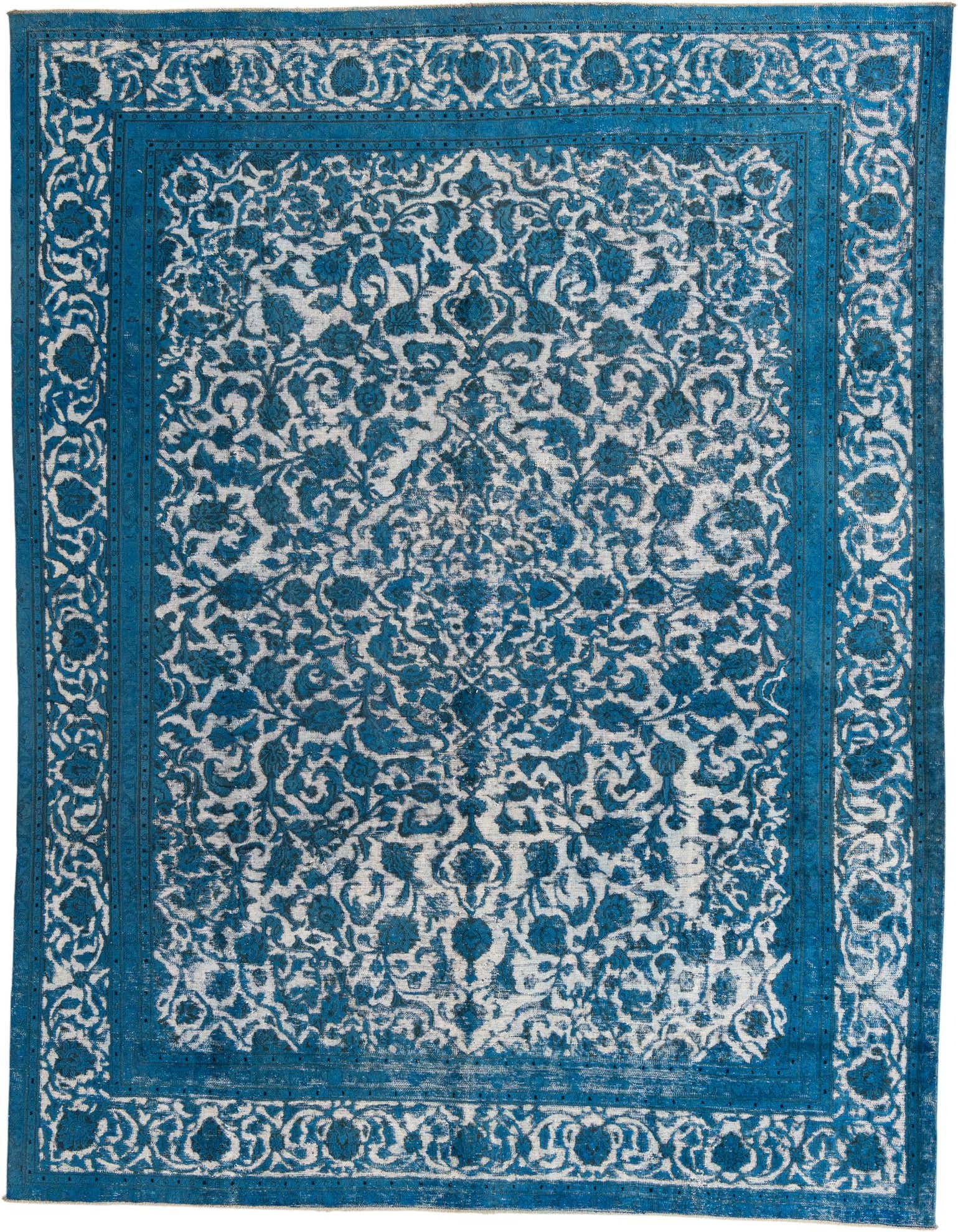 Primary image  9' 2 x 12'  Hand Knotted Ultra Vintage Persian Wool Rug