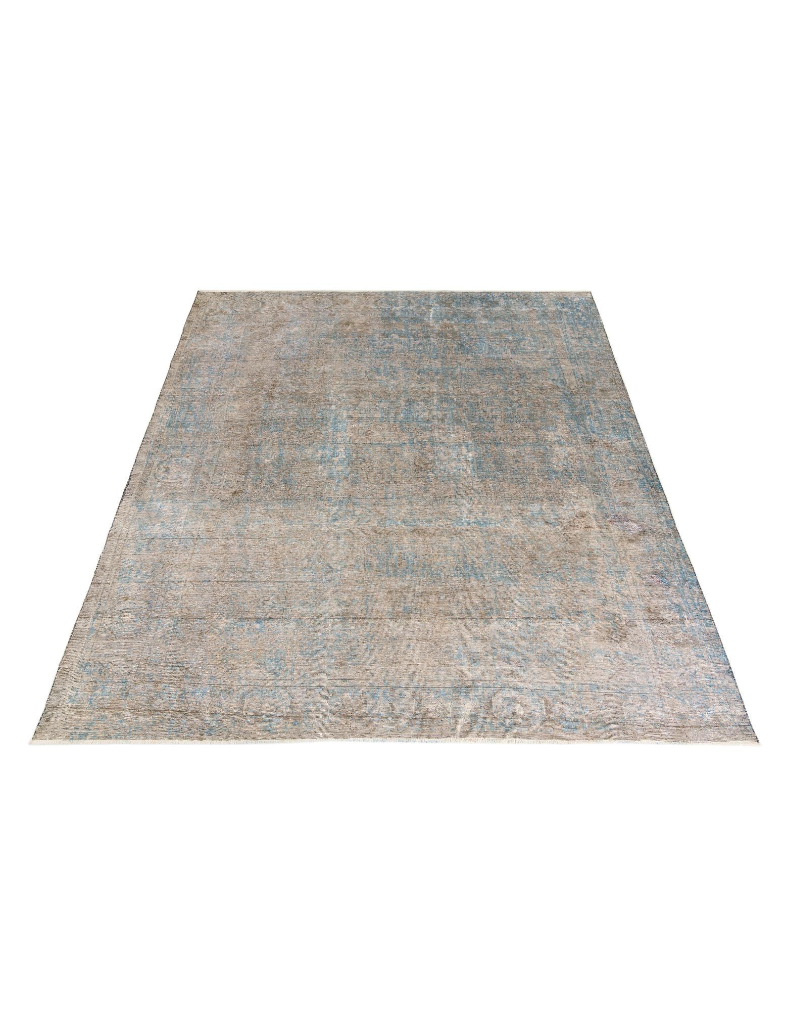 9' 3 x 12' Hand Knotted Ultra Vintage Persian Wool Rug
