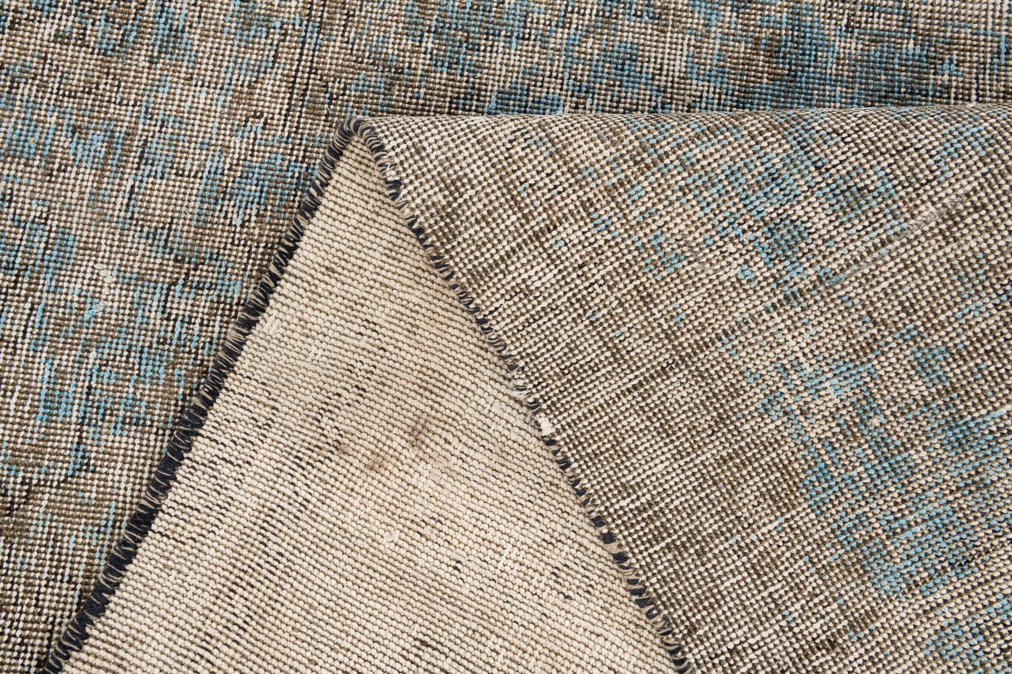 9' 3 x 12' Hand Knotted Ultra Vintage Persian Wool Rug