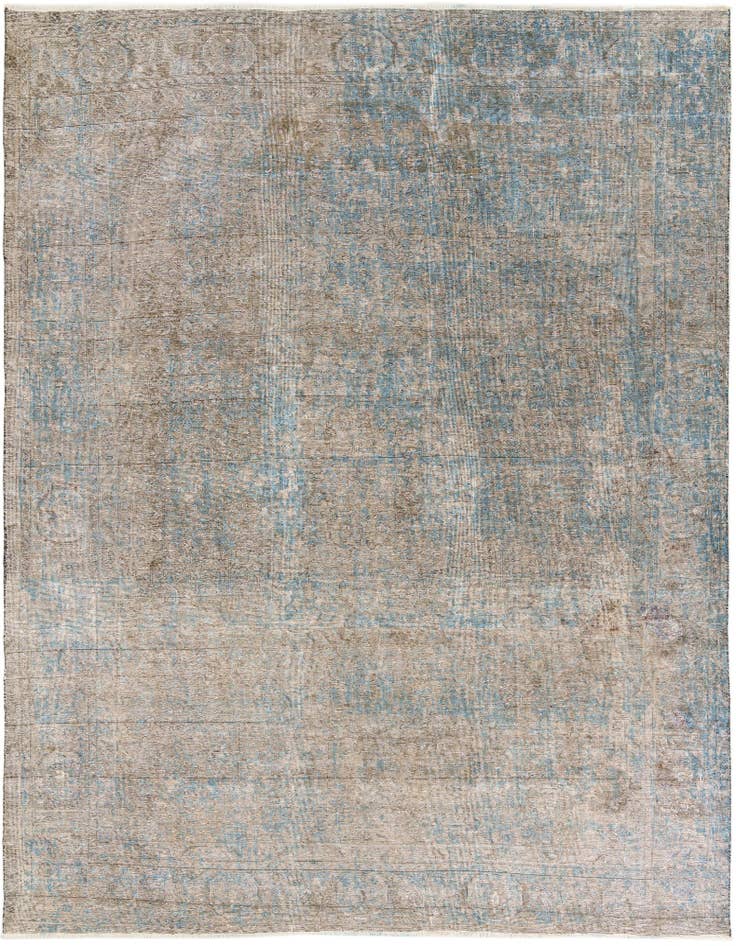Detail image of 9' 3 x 12' Hand Knotted Ultra Vintage Persian Wool Rug