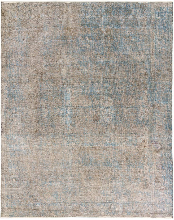 Detail image of 9' 3 x 12' Hand Knotted Ultra Vintage Persian Wool Rug
