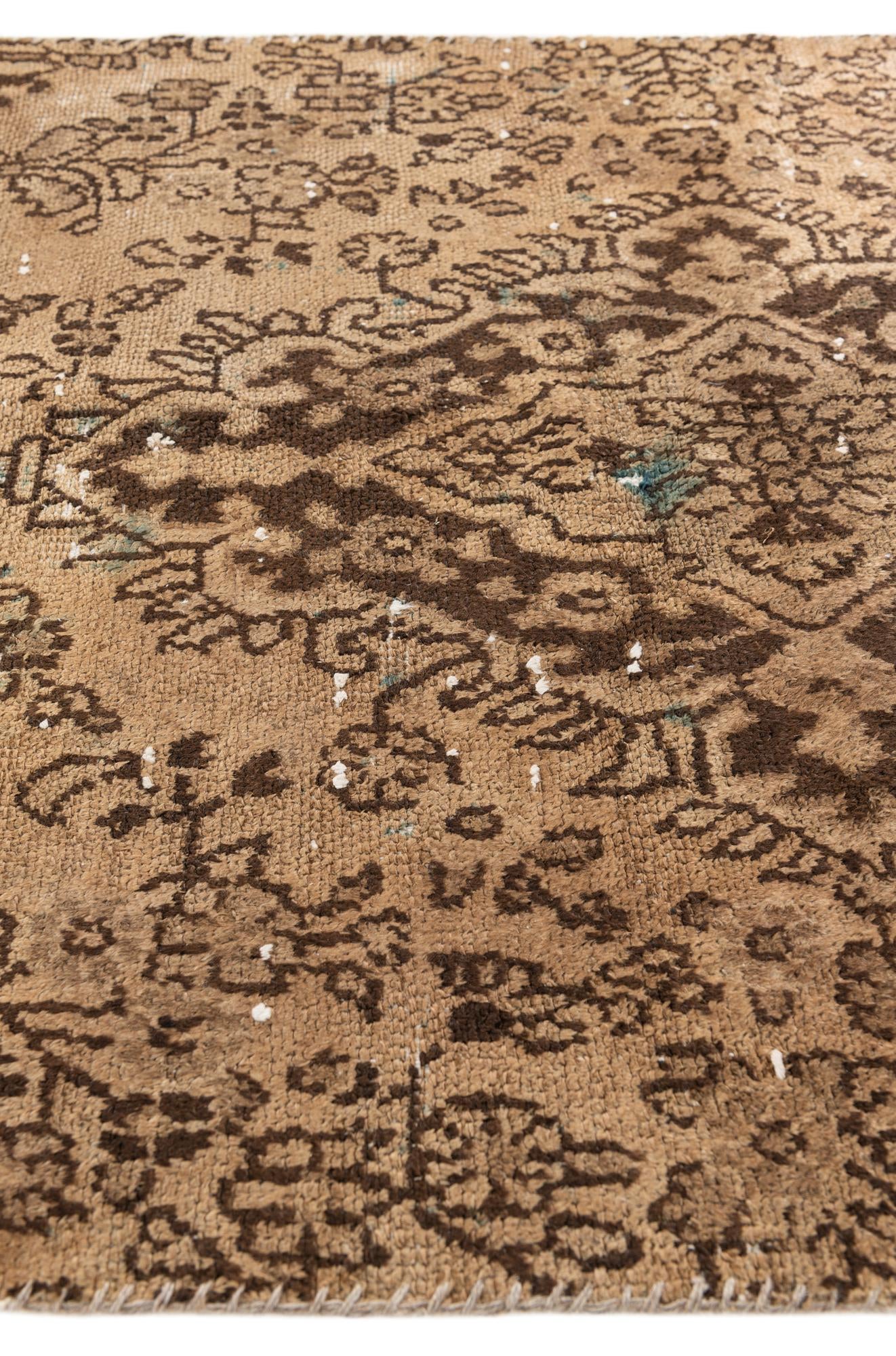 3' 6 x 5' Hand Knotted Ultra Vintage Persian Wool Rug
