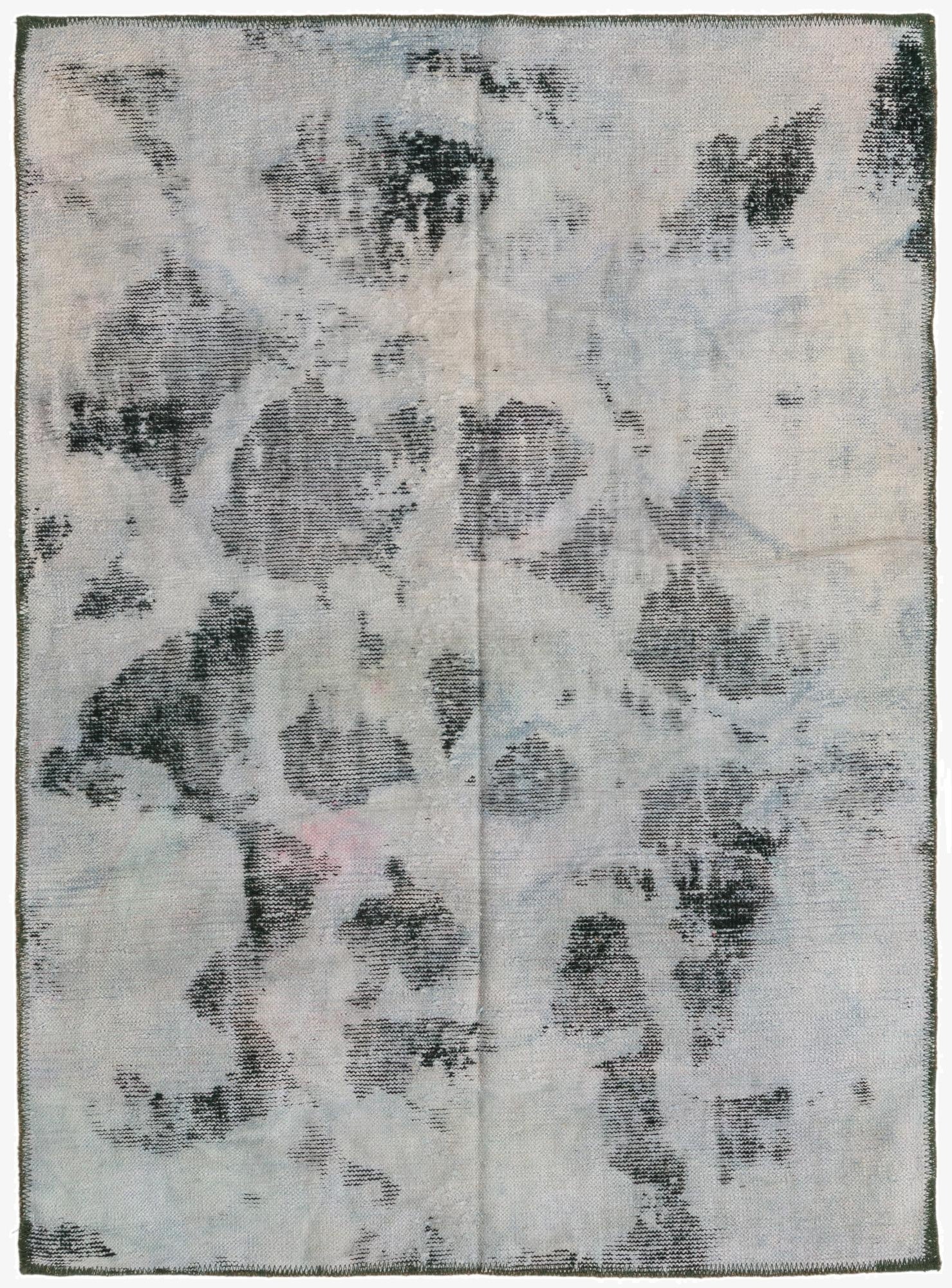 105cm x 142cm  Hand Knotted Ultra Vintage Persian Wool Rug