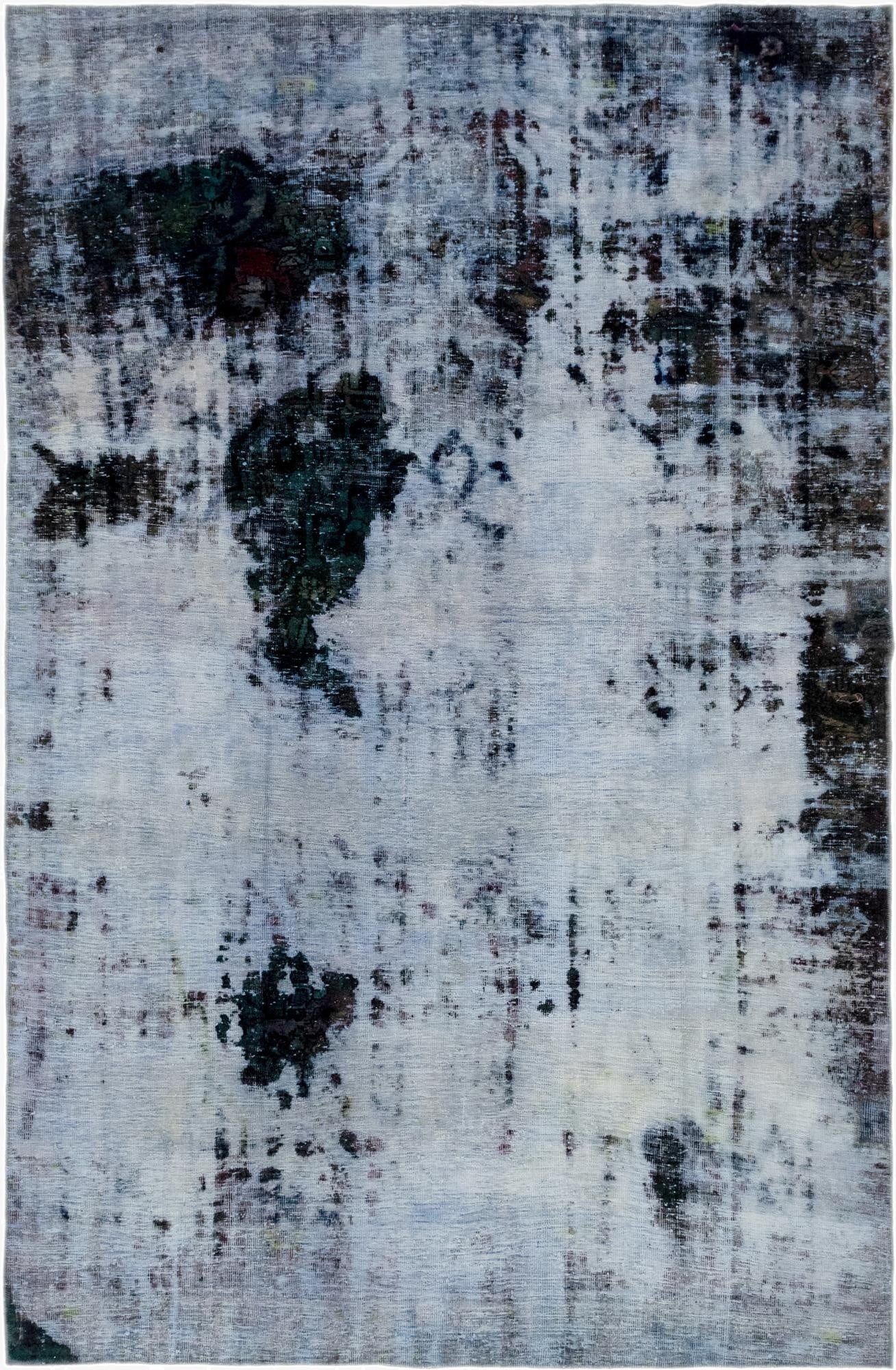 6' 4 x 9' 8  Hand Knotted Ultra Vintage Persian Wool Rug